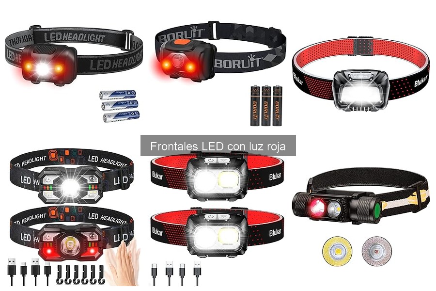 Alternativas a frontales LED con luz roja para actividades nocturnas