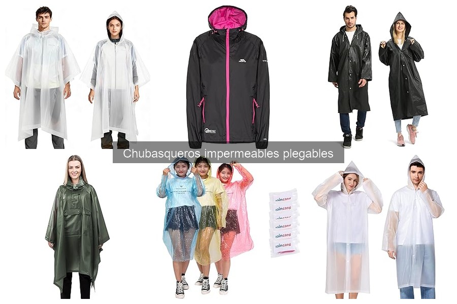 Chubasqueros Impermeables Plegables para Caza, Pesca y Camping