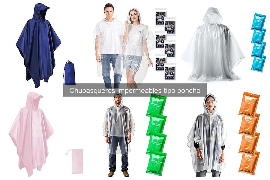 Chubasqueros impermeables tipo poncho: características esenciales
