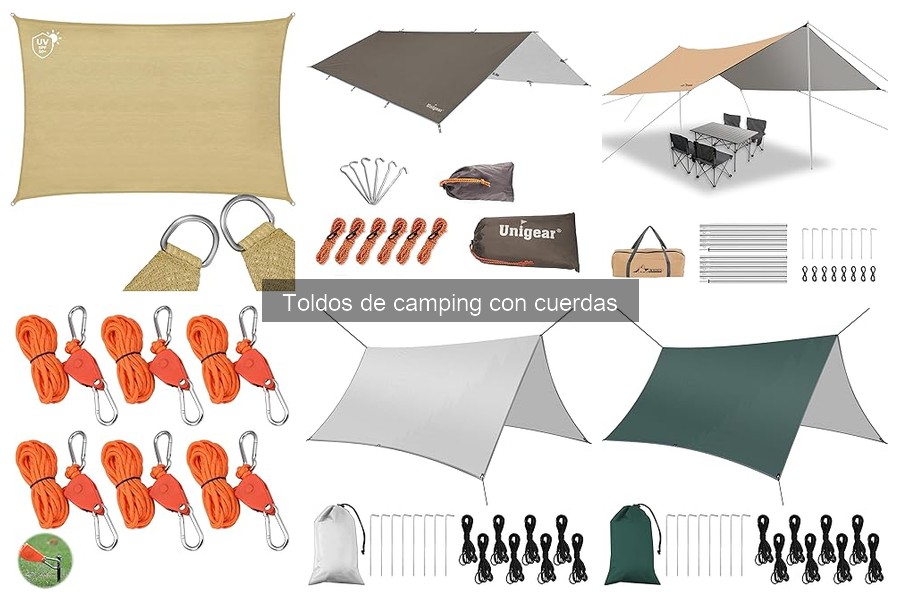 Cómo instalar un toldo de camping con cuerdas fácilmente