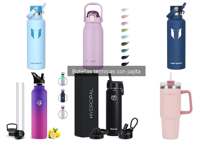 Comparativa de botellas térmicas con pajita para actividades outdoor