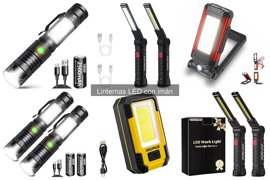 Eficiencia energética de linternas LED con imán