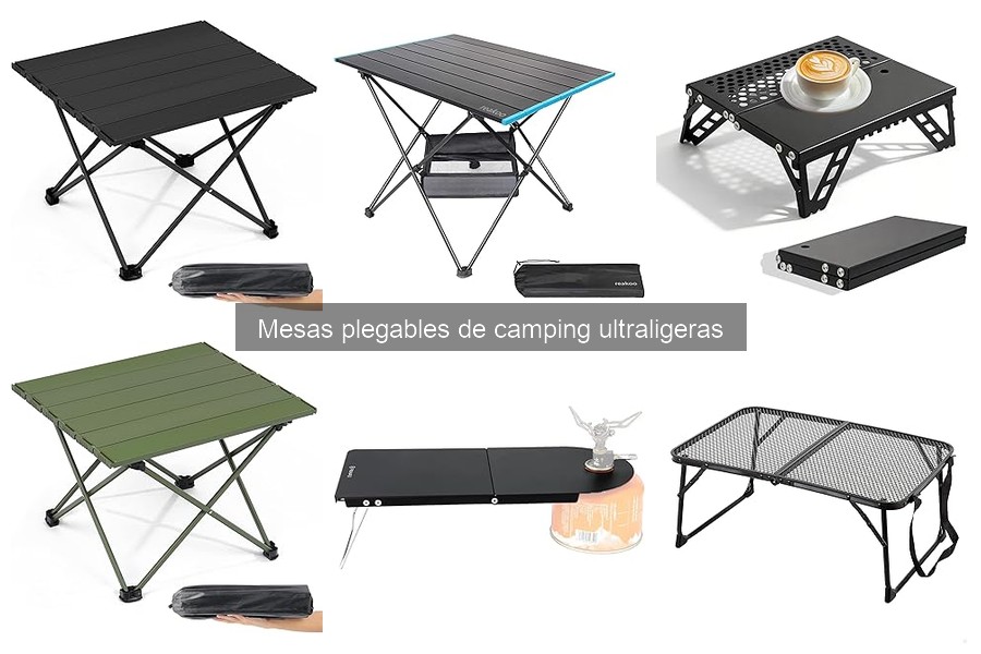 Impacto del material en mesas plegables de camping ultraligeras