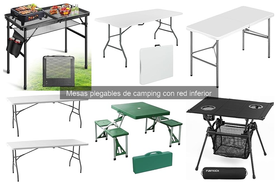 Reseñas de mesas plegables de camping con red inferior