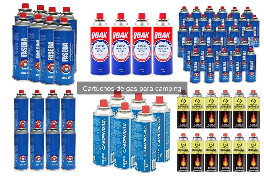 Tipos de cartuchos de gas para camping: butano, propano y más