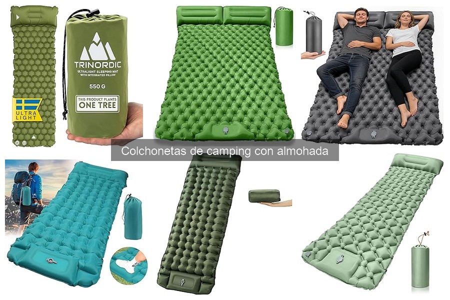 Tipos de colchonetas de camping con almohada: completa guía
